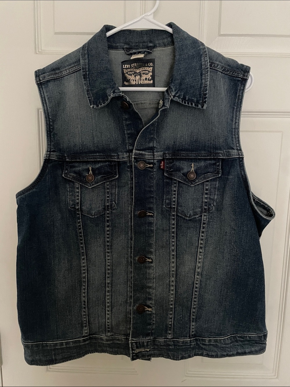 Levi's Women’s Washed Blue Denim Vest